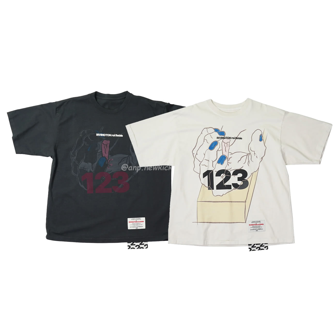 Fear Of God Rrr 123 Passion T Miami Limited Hand Of God Printed Short Sleeve T Shirt Grey White Black (1) - newkick.cc